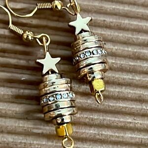 Golden Star Earrings.